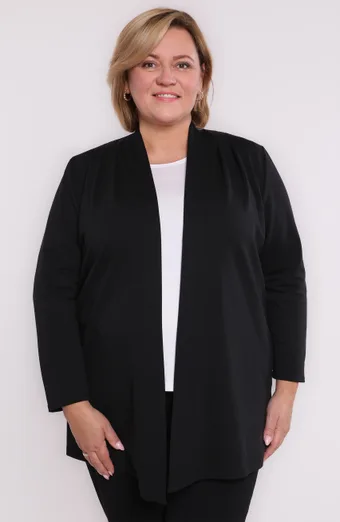 Fekete kardigán zsebekkel