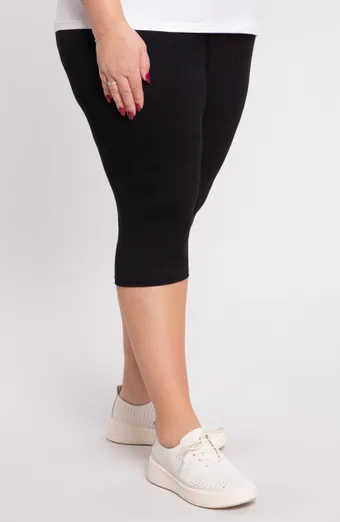 Fekete 3/4 magas derékú leggings
