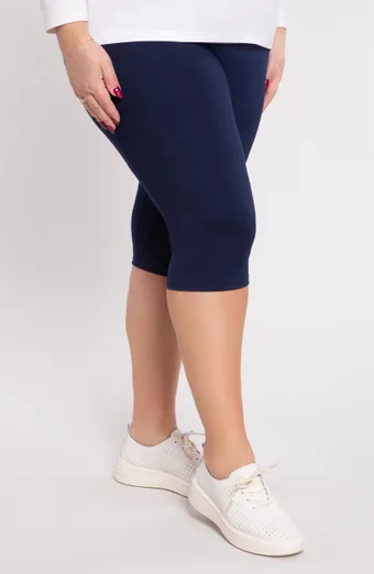Sötétkék 3/4 magas derekú leggings