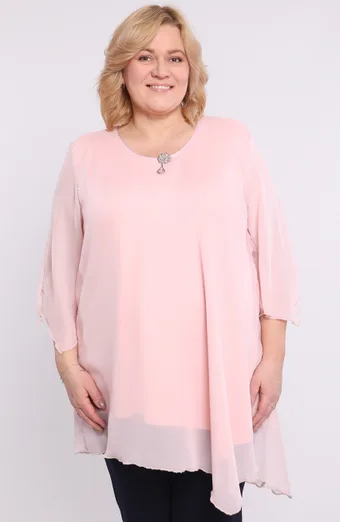 Lila sifon tunika brosssal másolata