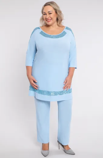 Türkiz elegáns öltöny