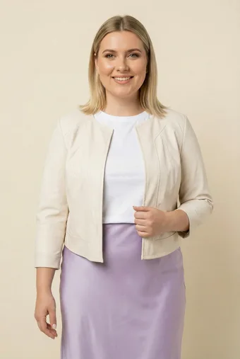 Ekrü színű blézer